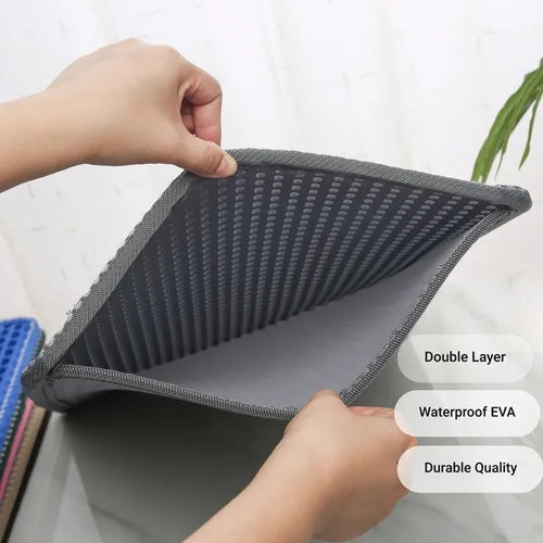 Cat Litter Trapping Mat - Double Layer Large Size, Easy Clean, Non-Slip