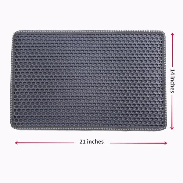Cat Litter Trapping Mat - Double Layer Large Size, Easy Clean, Non-Slip